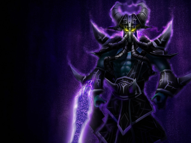 Demonic character purple light purple free wallpaper for desktop - medium preview image