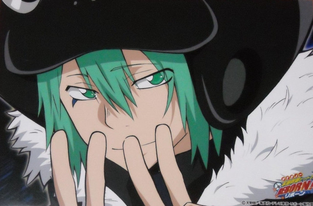 Man green hair hat black free wallpaper for desktop - medium preview image