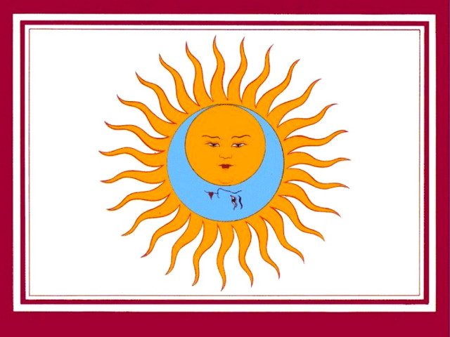 Sun face red border image free wallpaper for desktop - medium preview image