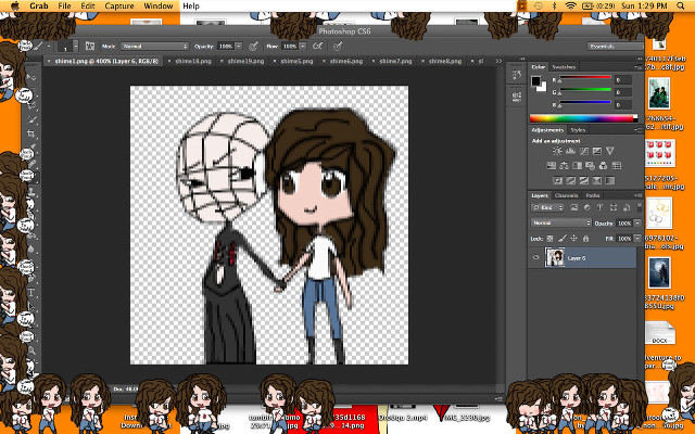 Cartoon character drawing computer screen free wallpaper for desktop - medium preview image