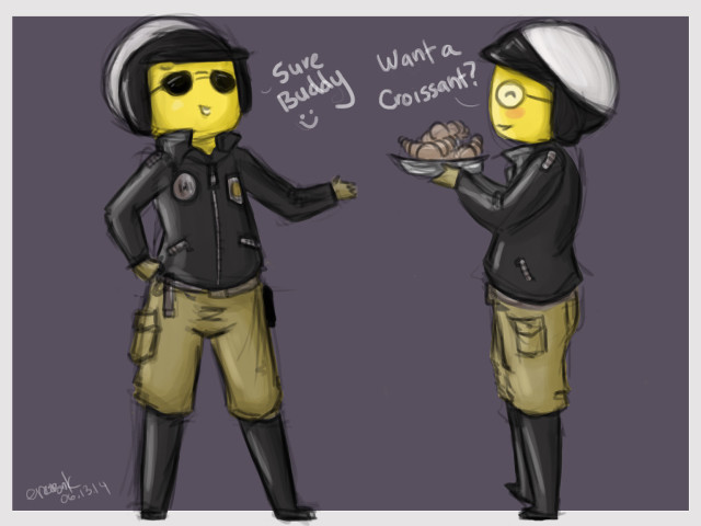 Cartoon couple holding food plate free wallpaper for desktop - medium preview image