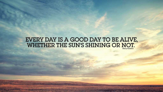 Sunset quote sunshine field blue free wallpaper for desktop - medium preview image