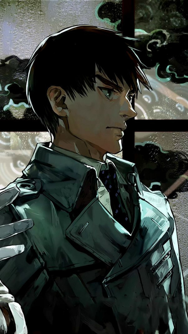 Man suit tie window clouds free wallpaper for mobile - medium preview image