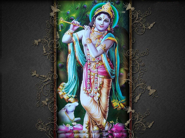 Hindu god lamb painting framed free wallpaper for desktop - medium preview image