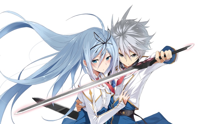 Anime characters swords posing together free wallpaper for desktop - medium preview image