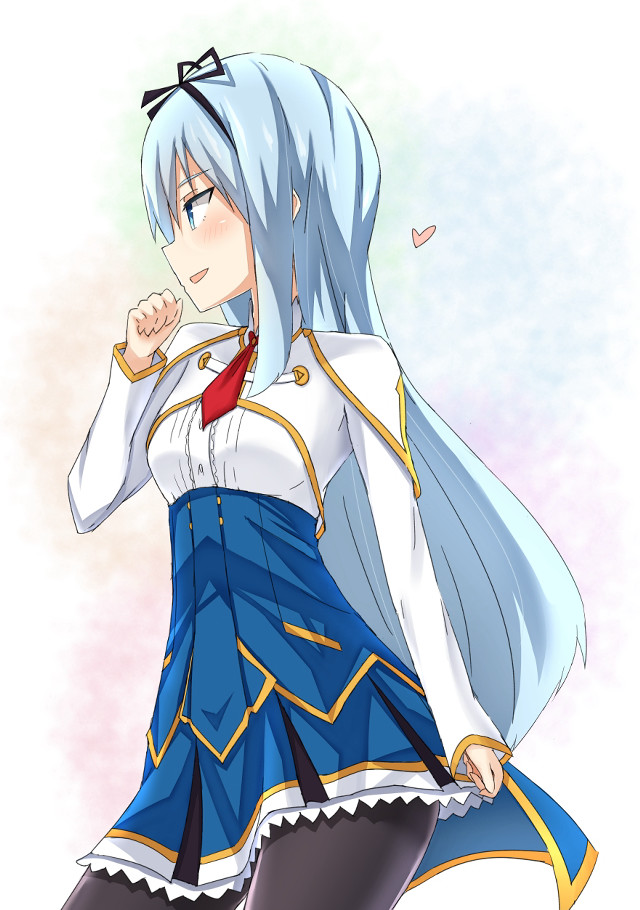 Aguri uchida blue white dress free wallpaper for mobile - medium preview image