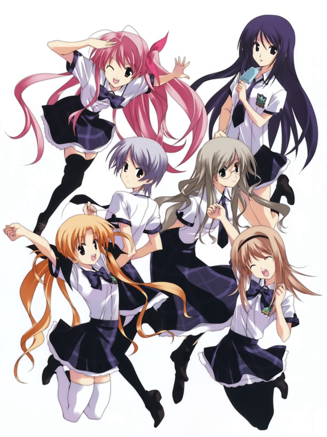 Girls school uniforms posing picture free wallpaper for mobile - medium preview image