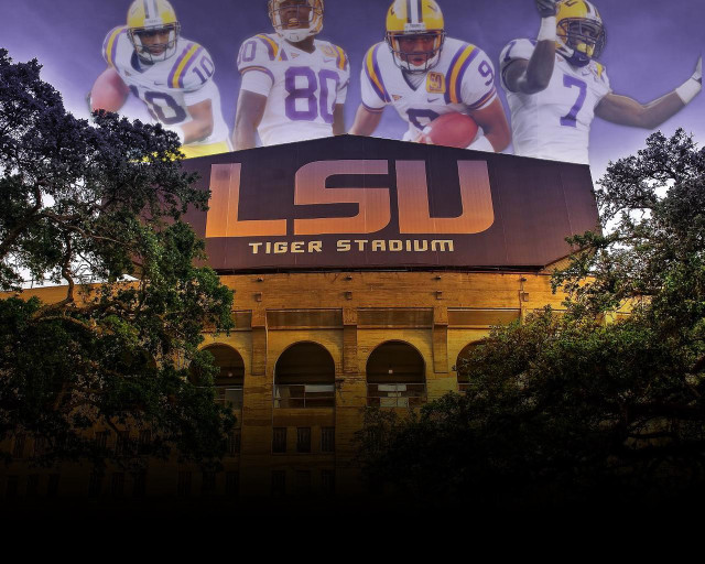 Lsu stadium sign football team free wallpaper for desktop - medium preview image