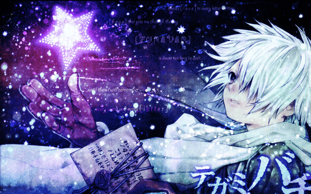 Man white hair book star free wallpaper for desktop - medium preview image