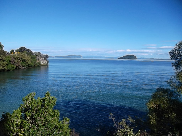 Water trees hill island nature free wallpaper for desktop - medium preview image