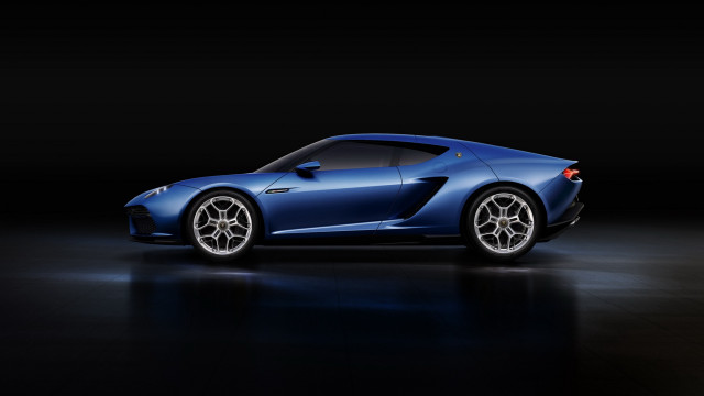Blue sports car dark room #2 free wallpaper for desktop - medium preview image