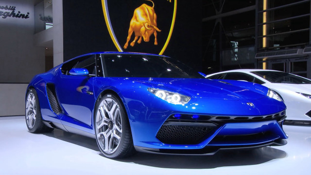 Blue sports car showroom bull free wallpaper for desktop - medium preview image
