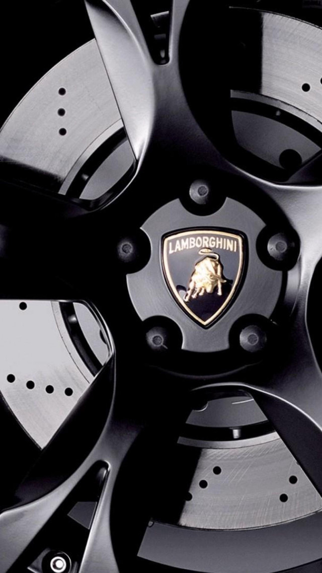 Wheel lamb logo black spokes free wallpaper for mobile - medium preview image