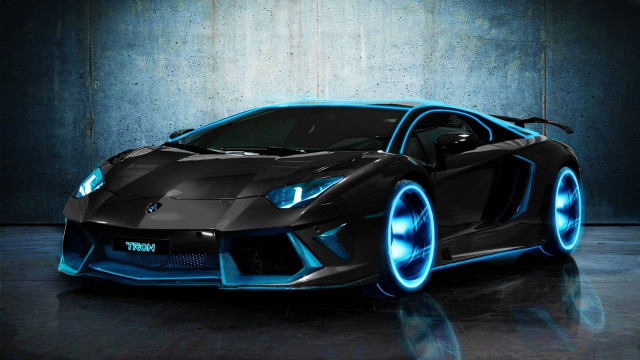 Black blue sports car blue free wallpaper for desktop - medium preview image