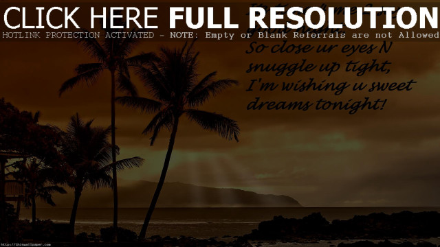 Sunset palm trees poem quote #2 free wallpaper for desktop - medium preview image