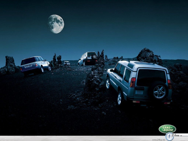 Full moon cars hill desert free wallpaper for desktop - medium preview image