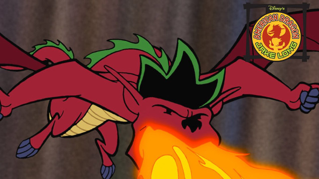 Cartoon character flying fire flag free wallpaper for desktop - medium preview image