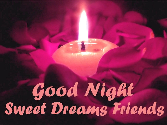 Candle goodnight sweetdreams friends pinkbackground free wallpaper for desktop - medium preview image