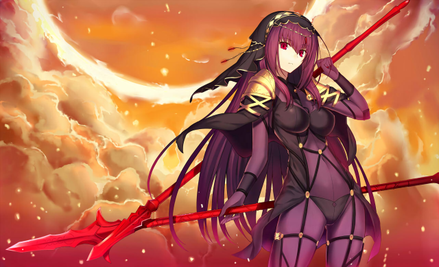 Purple suit red sword armor free wallpaper for desktop - medium preview image