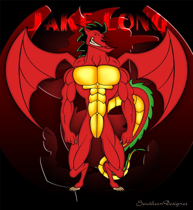Red dragon yellow chest parkon free wallpaper for tablet - medium preview image