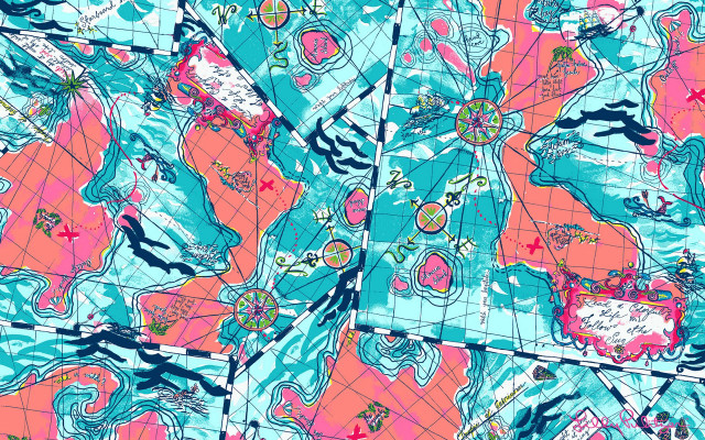 Colorful abstract pattern blue pink free wallpaper for desktop - medium preview image