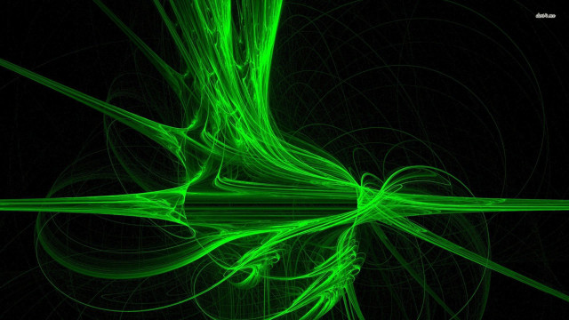 Green abstract background lines curves free wallpaper for desktop - medium preview image