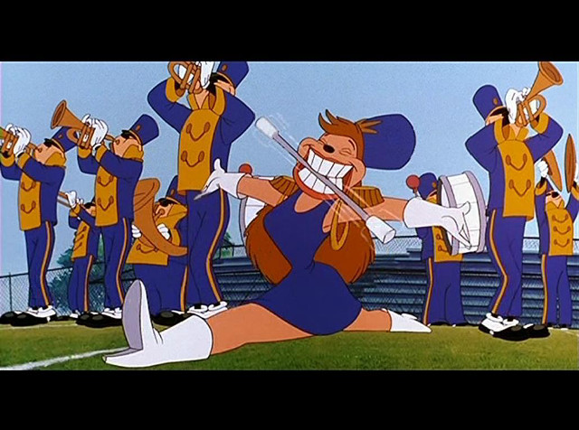 Cartoon character cheerleaders football field free wallpaper for desktop - medium preview image