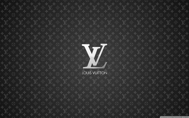 Louis vuitton logo black background free wallpaper for desktop - medium preview image