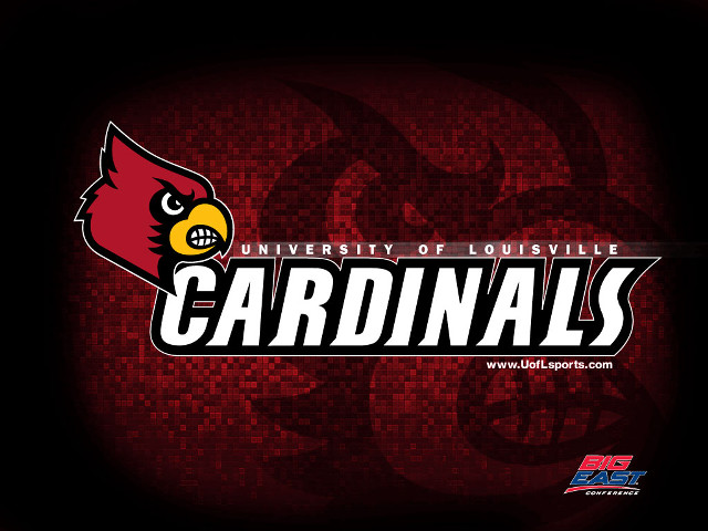 Louisville cardinals logo red bird free wallpaper for desktop - medium preview image