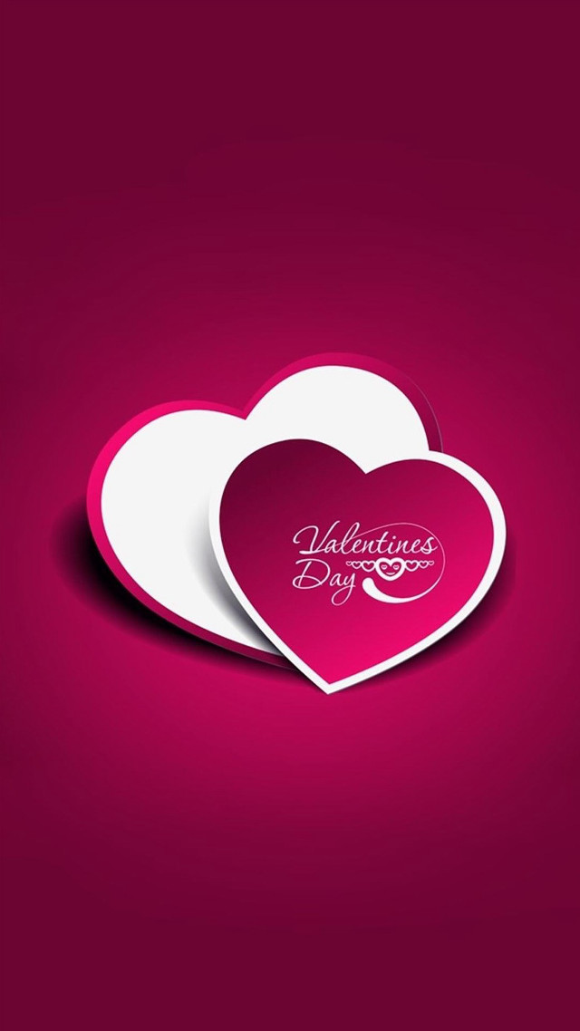 Hearts happy valentines pink border free wallpaper for mobile - medium preview image