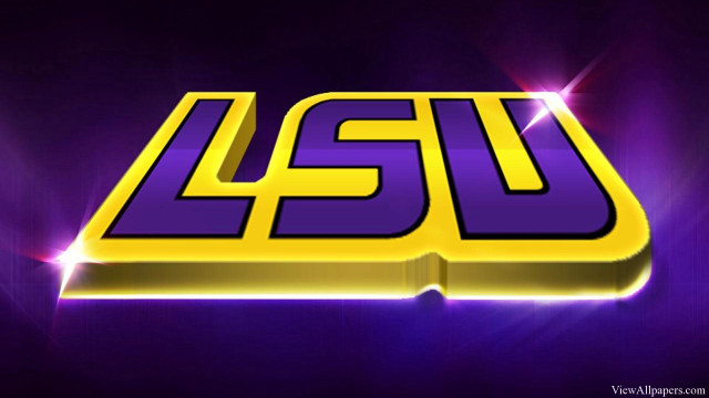 Purple yellow lsu logo background free wallpaper for desktop - medium preview image