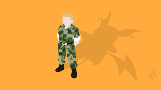 Man camouflage uniform yellow background free wallpaper for desktop - medium preview image