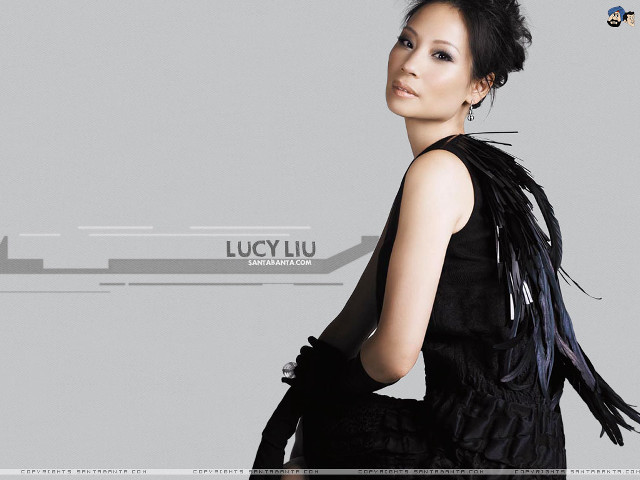 Woman black dress feathered background free wallpaper for desktop - medium preview image