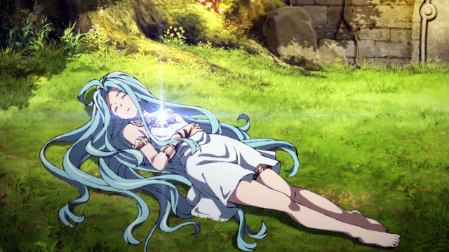 Woman sword ground rock grass free wallpaper for desktop - medium preview image