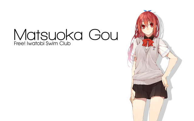 Red haired girl bow tie #3 free wallpaper for desktop - medium preview image