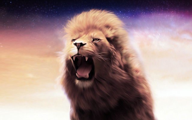 Lion open mouth carlos catasse free wallpaper for desktop - medium preview image