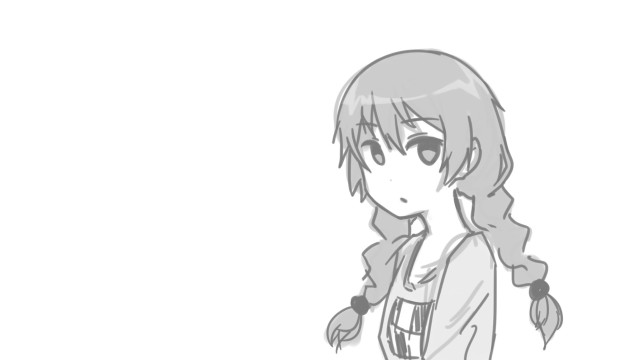 Aya girl ponytail white shirt free wallpaper for desktop - medium preview image