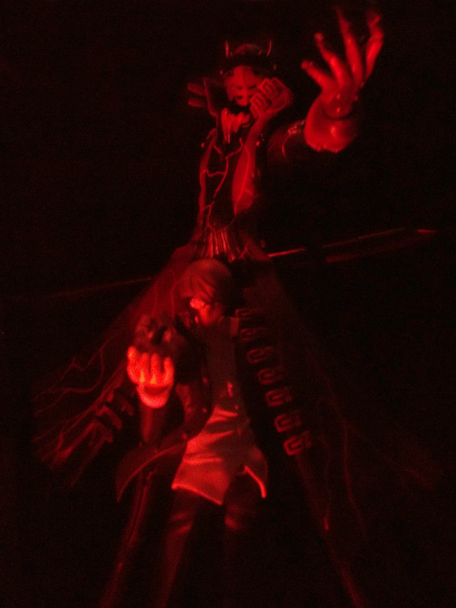 Creepy man dark flashlight hand free wallpaper for mobile - medium preview image