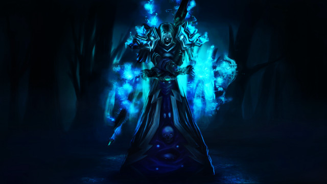 Dark skinned woman sword forest free wallpaper for desktop - medium preview image