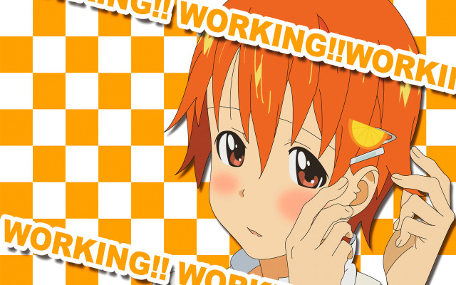 Girl red hair cigarette checkered free wallpaper for desktop - medium preview image