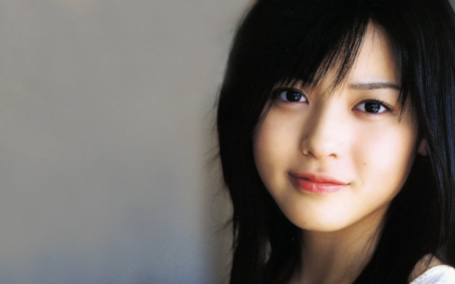 Woman black hair blue eyes #4 free wallpaper for desktop - medium preview image