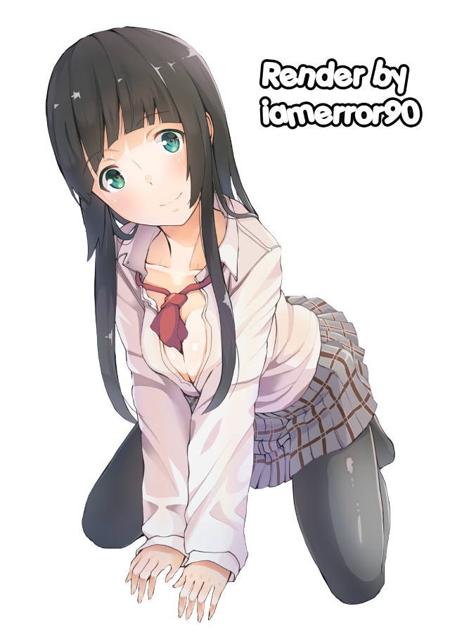 Girl white shirt tie anime free wallpaper for mobile - medium preview image