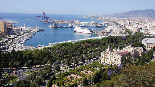 City harbor water large ship free wallpaper for desktop - medium preview image