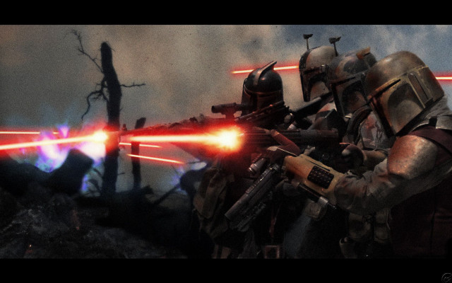 Lightsabers couple field smoke trees free wallpaper for desktop - medium preview image