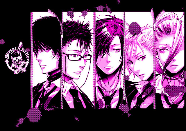 Pink hair glasses formal anime free wallpaper for desktop - medium preview image