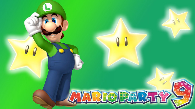 Mario party character stars green free wallpaper for desktop - medium preview image
