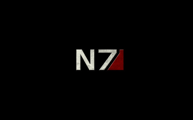 Black background red white n7 free wallpaper for desktop - medium preview image