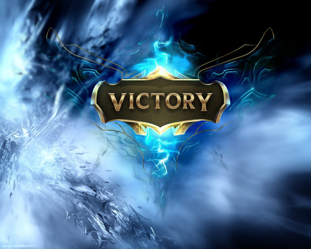 Blue gold victory sign background free wallpaper for desktop - medium preview image