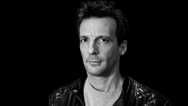 Man leather jacket serious look #6 free wallpaper for desktop - medium preview image