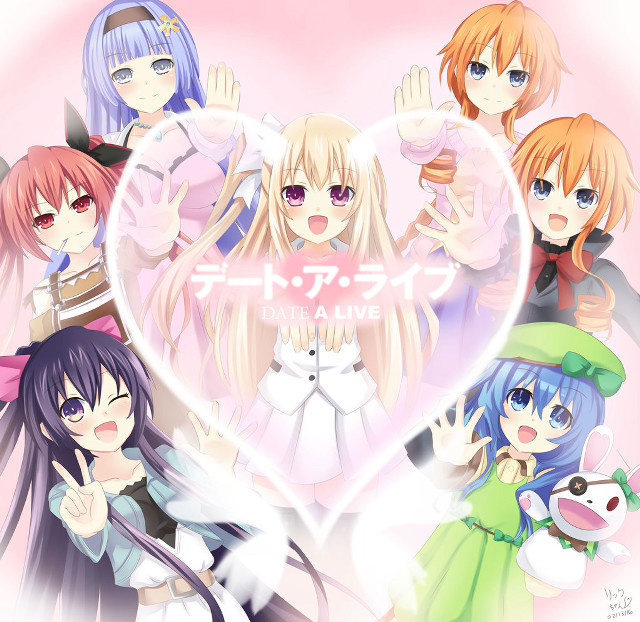 Anime girls heart love japanese free wallpaper for tablet - medium preview image